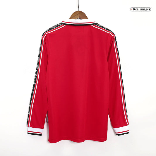 Manchester United 1998/99 Hjemme Retro drakt Langermet