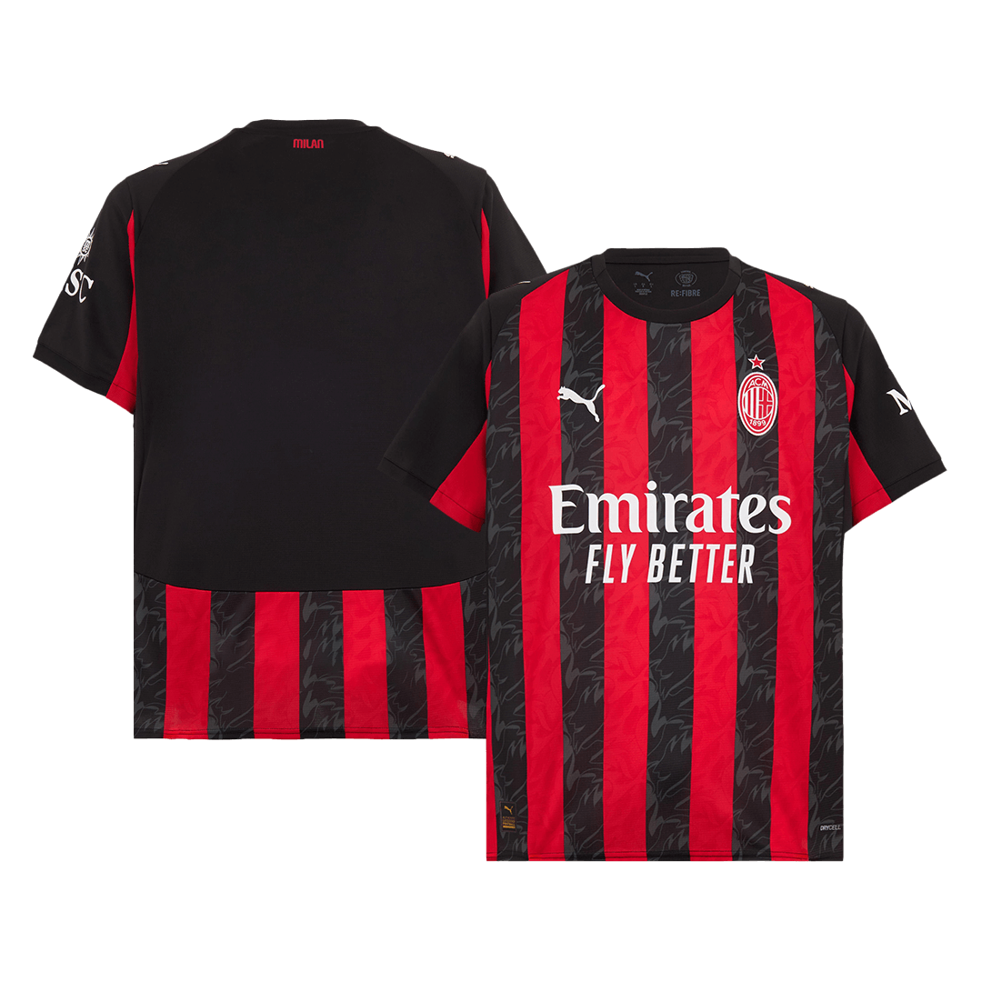 AC Milan Hjemme Rød og Svart Herrer Fan-drakt 2025/26