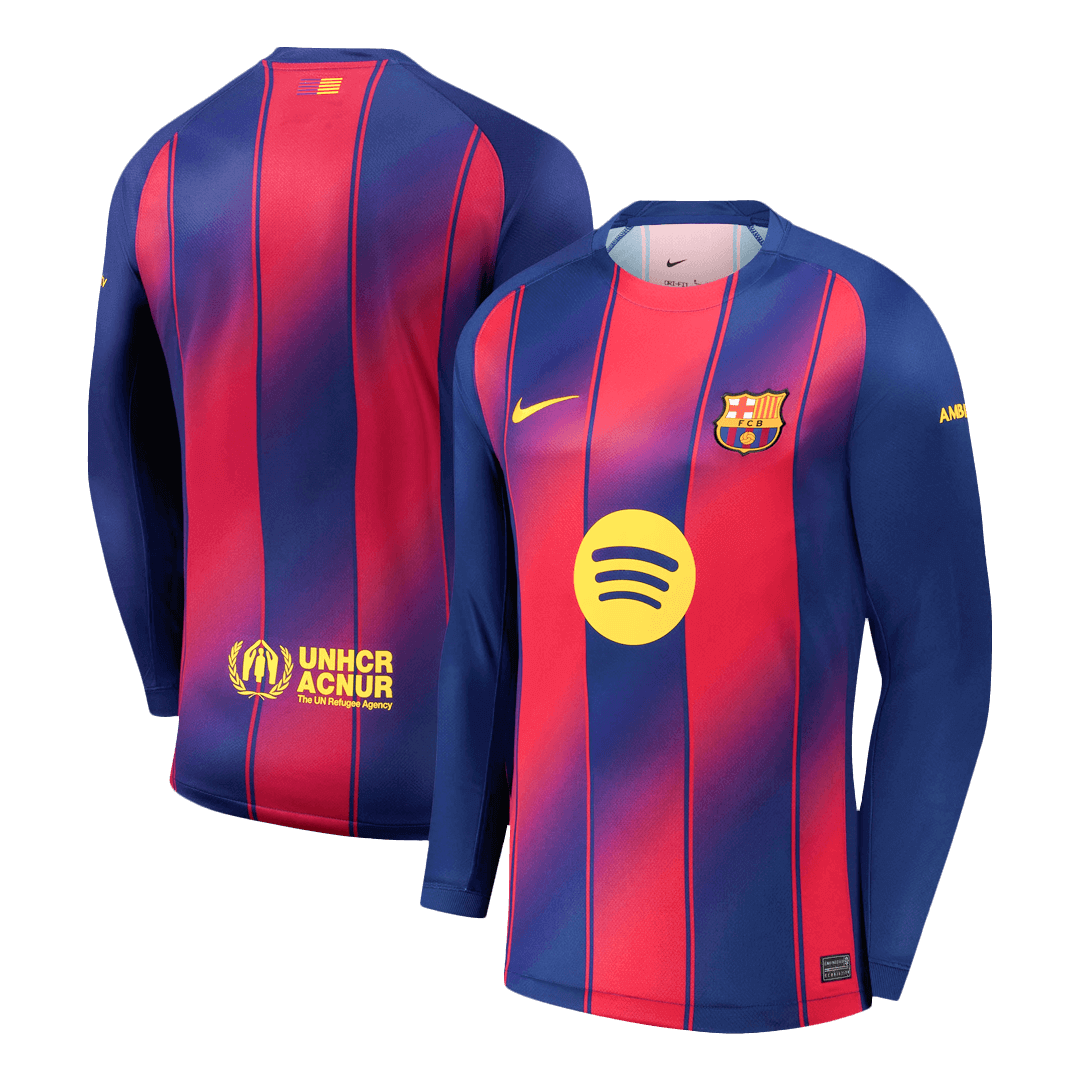 Barcelona Hjemme Herrer Fan-drakt 2025/26 Langermet