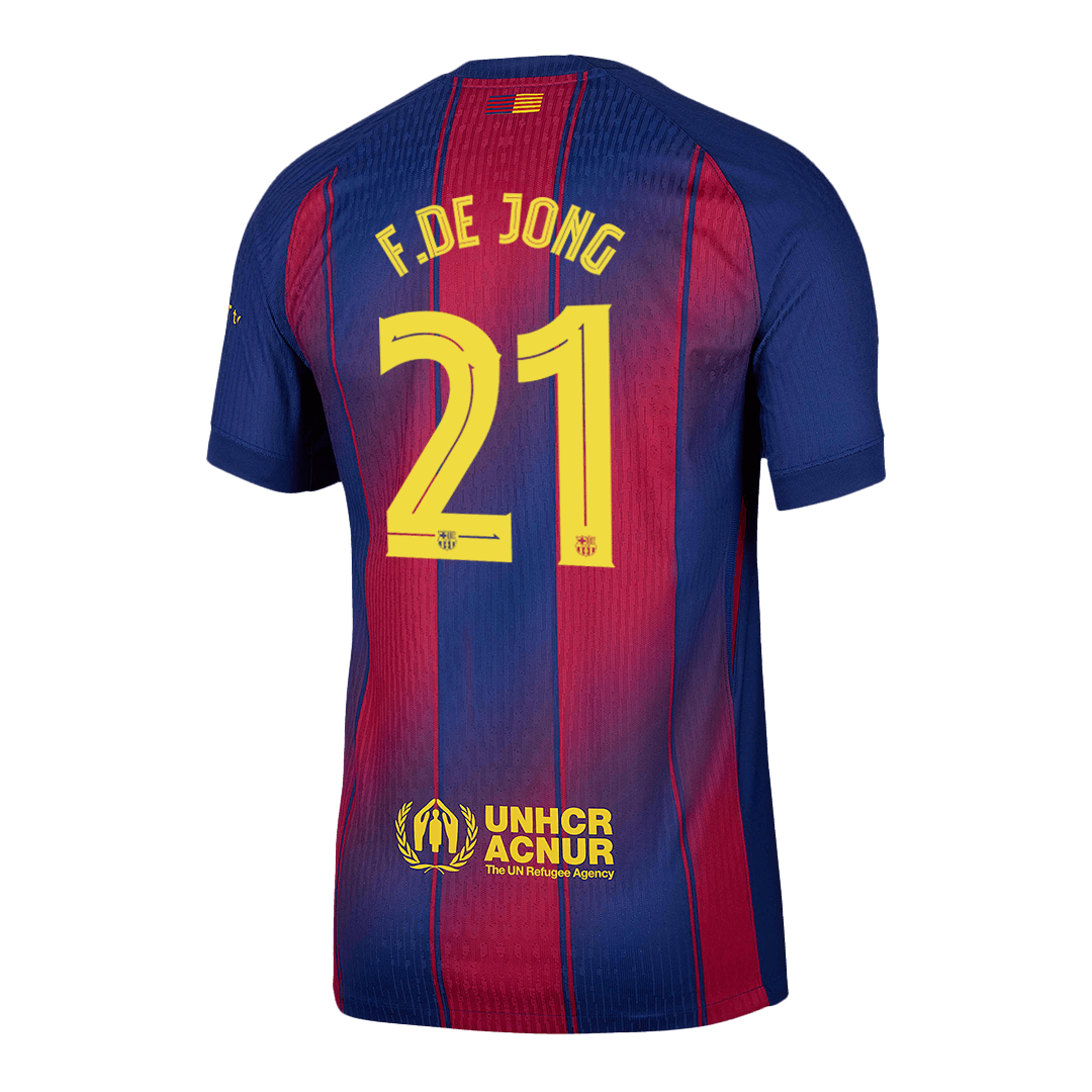 F.DE JONG #21 Barcelona Hjemme UCL Herrer Matchdrakt 2025/26