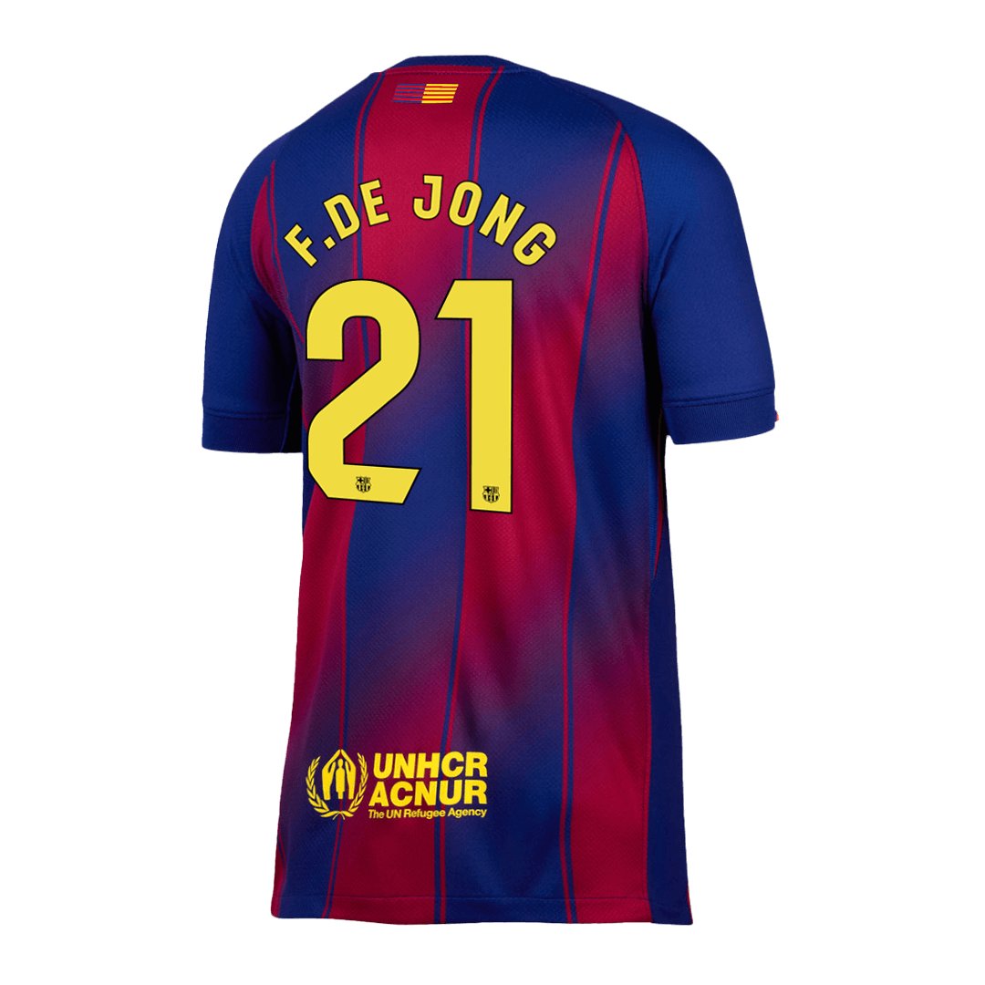 F.DE JONG #21 Barcelona Hjemme Herrer Fan-drakt 2025/26