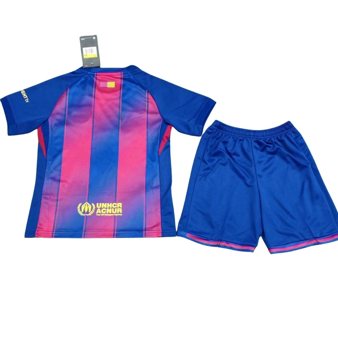 Barcelona Hjemme X Ed Sheeran Barn Drakt + Shorts 2025/26
