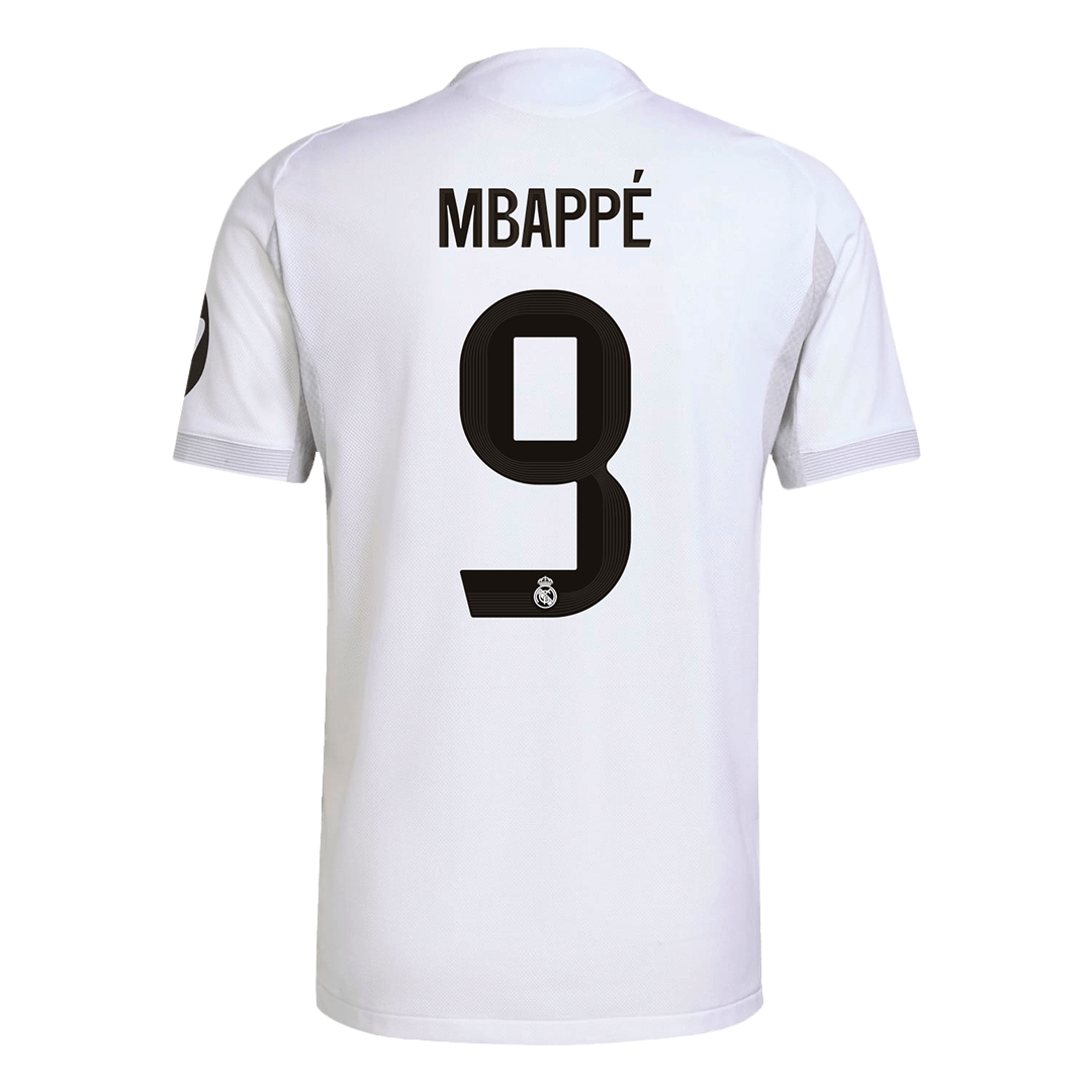 MBAPPÉ #9 Real Madrid Hjemme Hvit Herrer Matchdrakt 2025/26