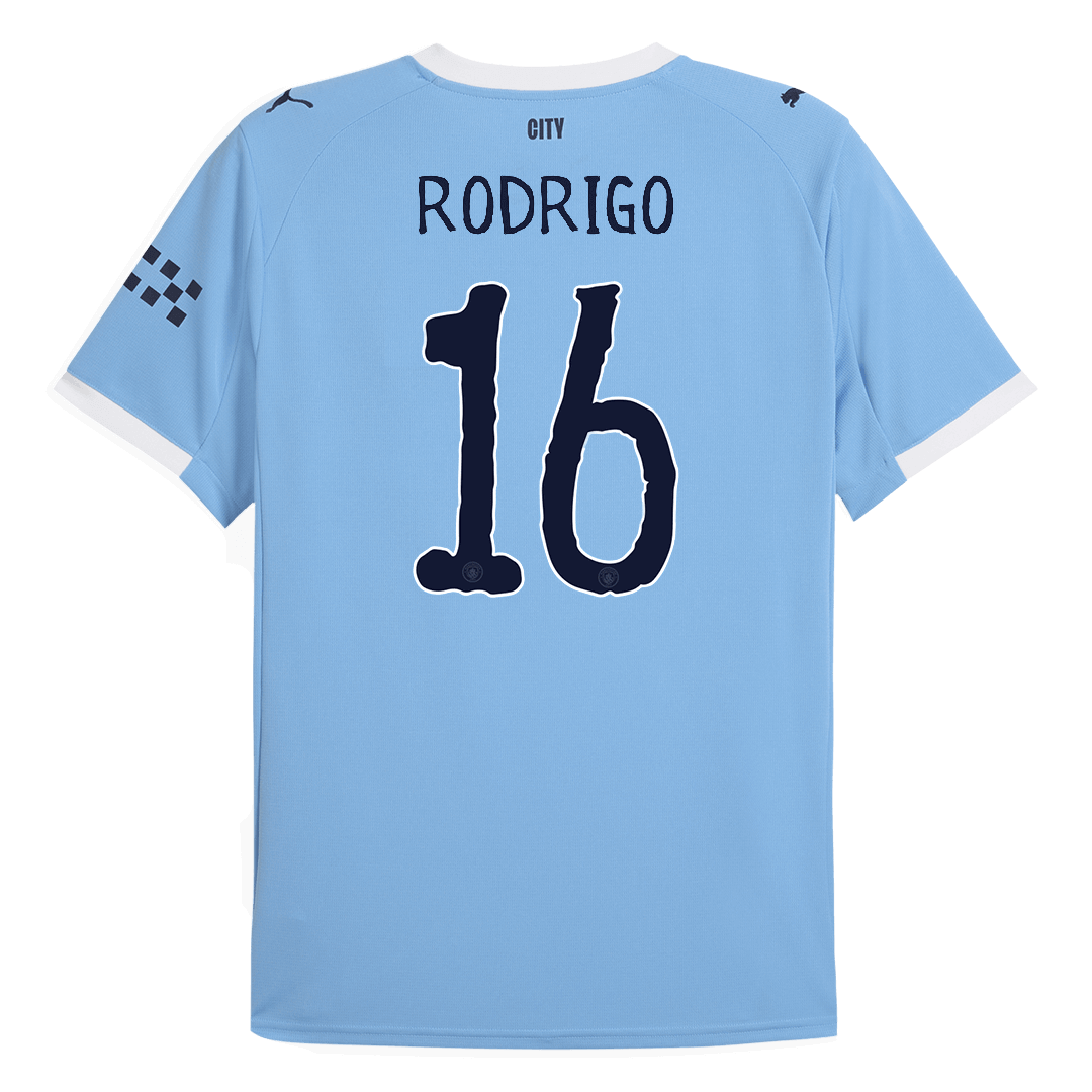 RODRIGO #16 Manchester City Hjemme Herrer Fan-drakt 2025/26 – Klubb-VM