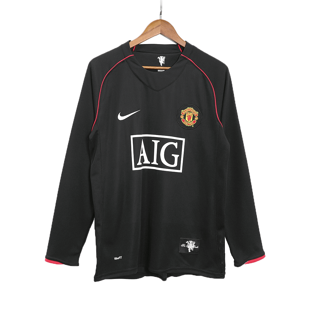 Manchester United 2007/08 Borte Retro drakt Langermet