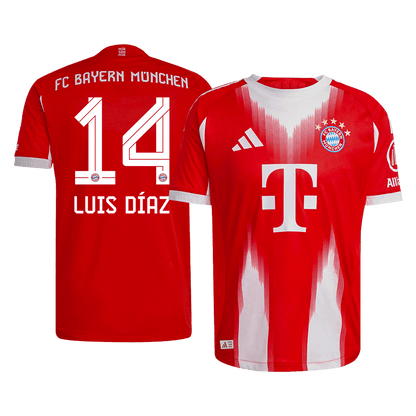 LUIS DÍAZ #14 Bayern Munich Hjemme Herrer Matchdrakt 2025/26