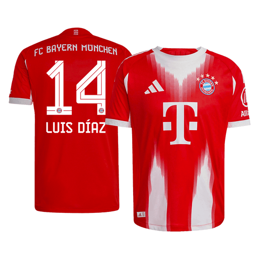 LUIS DÍAZ #14 Bayern Munich Hjemme Herrer Matchdrakt 2025/26