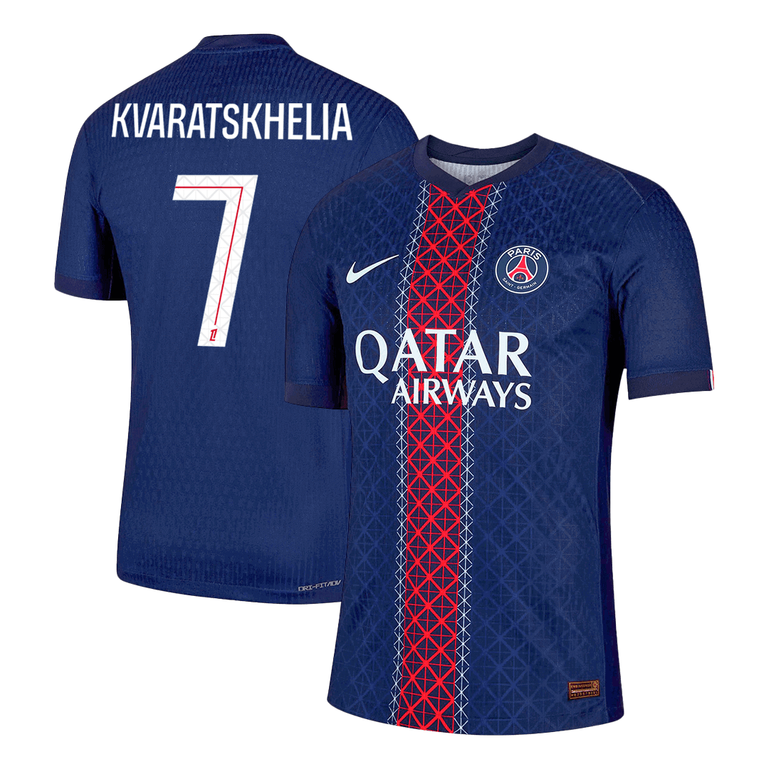 KVARATSKHELIA #7 PSG Hjemme Herrer Matchdrakt 2025/26
