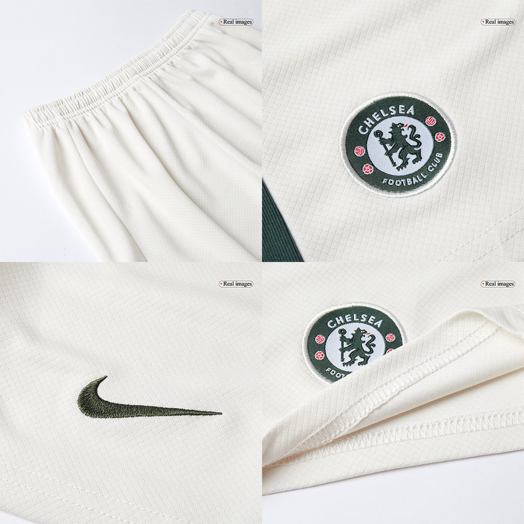 Chelsea Borte Barn Draktsett 2025/26 – Trøye + Shorts + Strømper