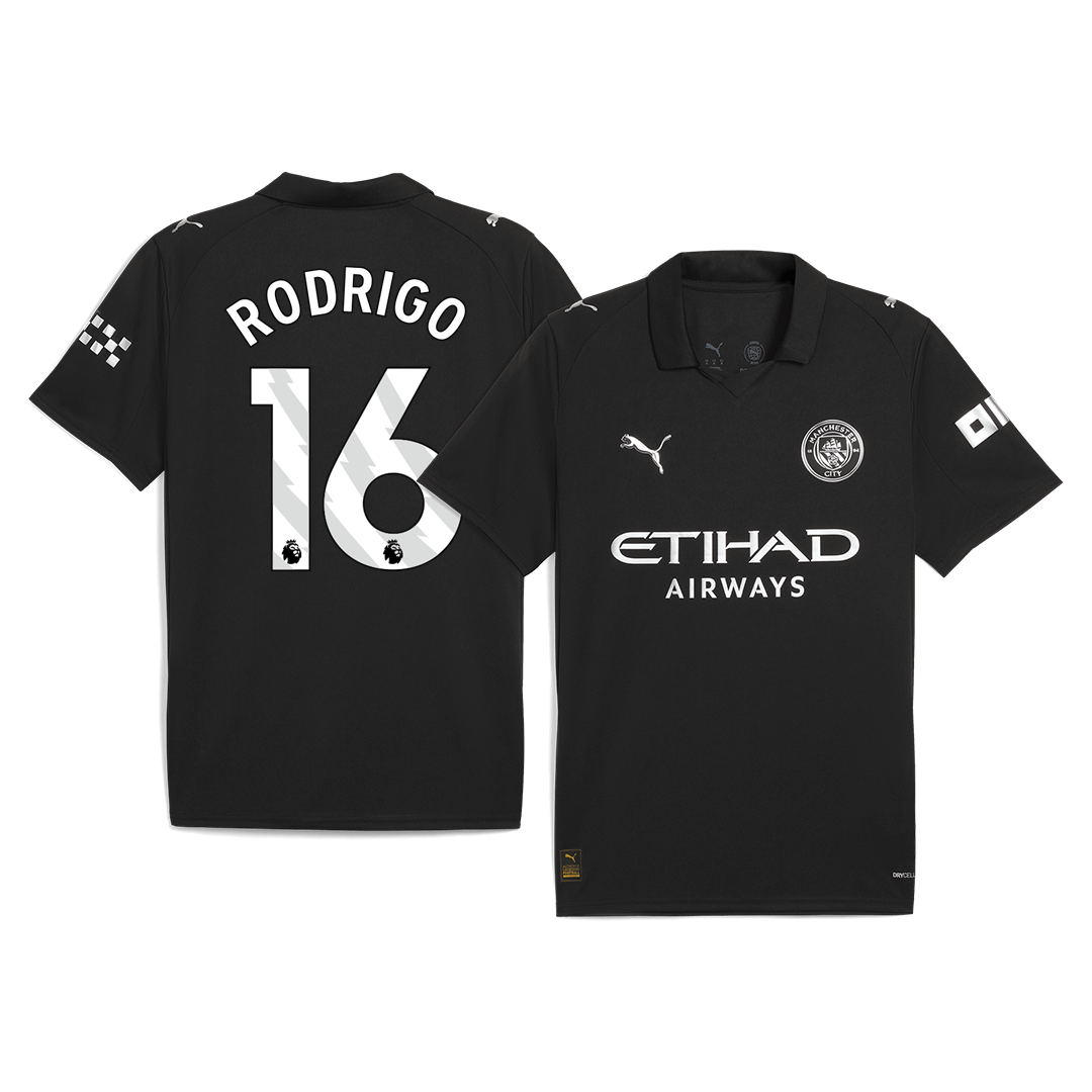 RODRIGO #16 Manchester City Borte Herrer Fan-drakt 2025/26