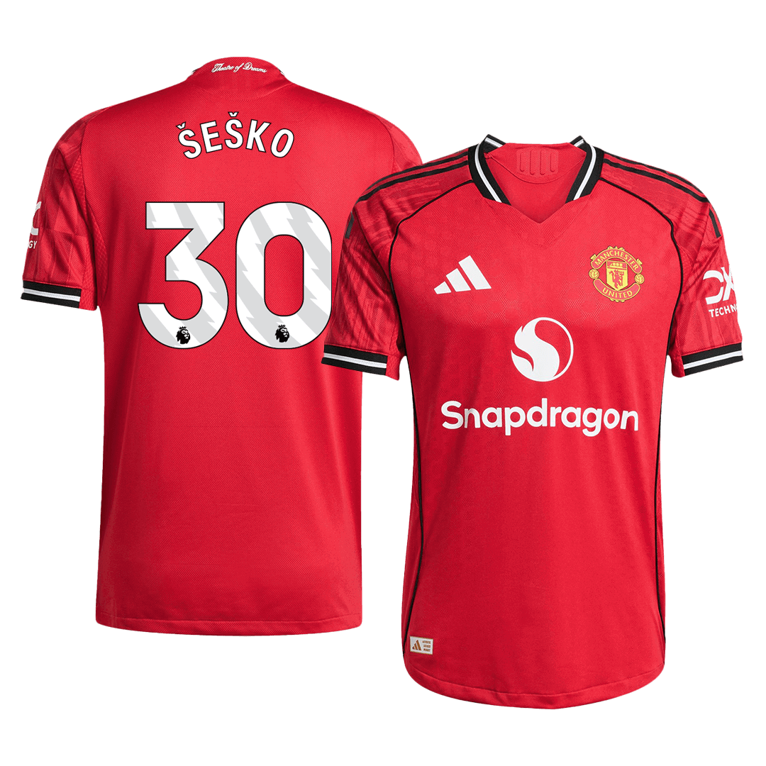 KO #30 Manchester United Hjemme ŠEŠ Herrer Matchdrakt 2025/26