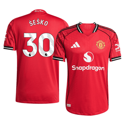 KO #30 Manchester United Hjemme ŠEŠ Herrer Matchdrakt 2025/26