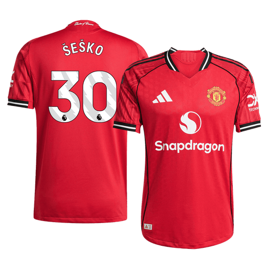 KO #30 Manchester United Hjemme ŠEŠ Herrer Matchdrakt 2025/26
