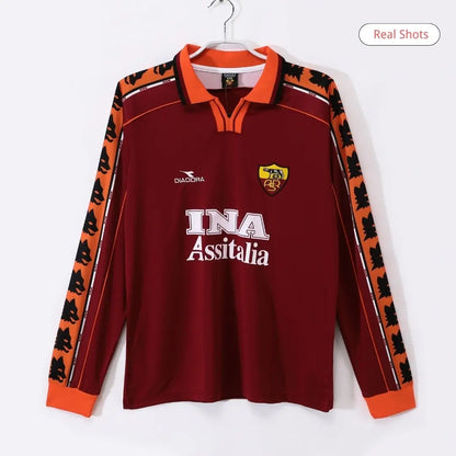 Roma 1998/99 Hjemme Retro drakt Langermet