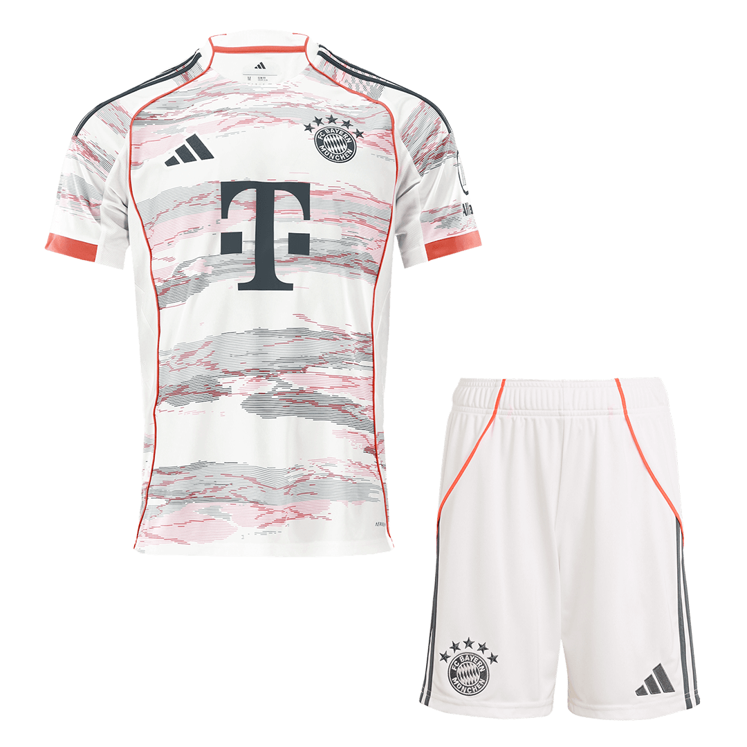 Bayern Munich Borte Hvit Herrer Drakt + Shorts 2025/26