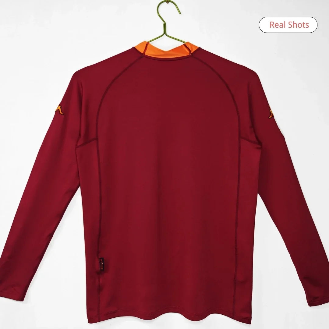 Roma 2000/01 Hjemme Retro drakt Langermet