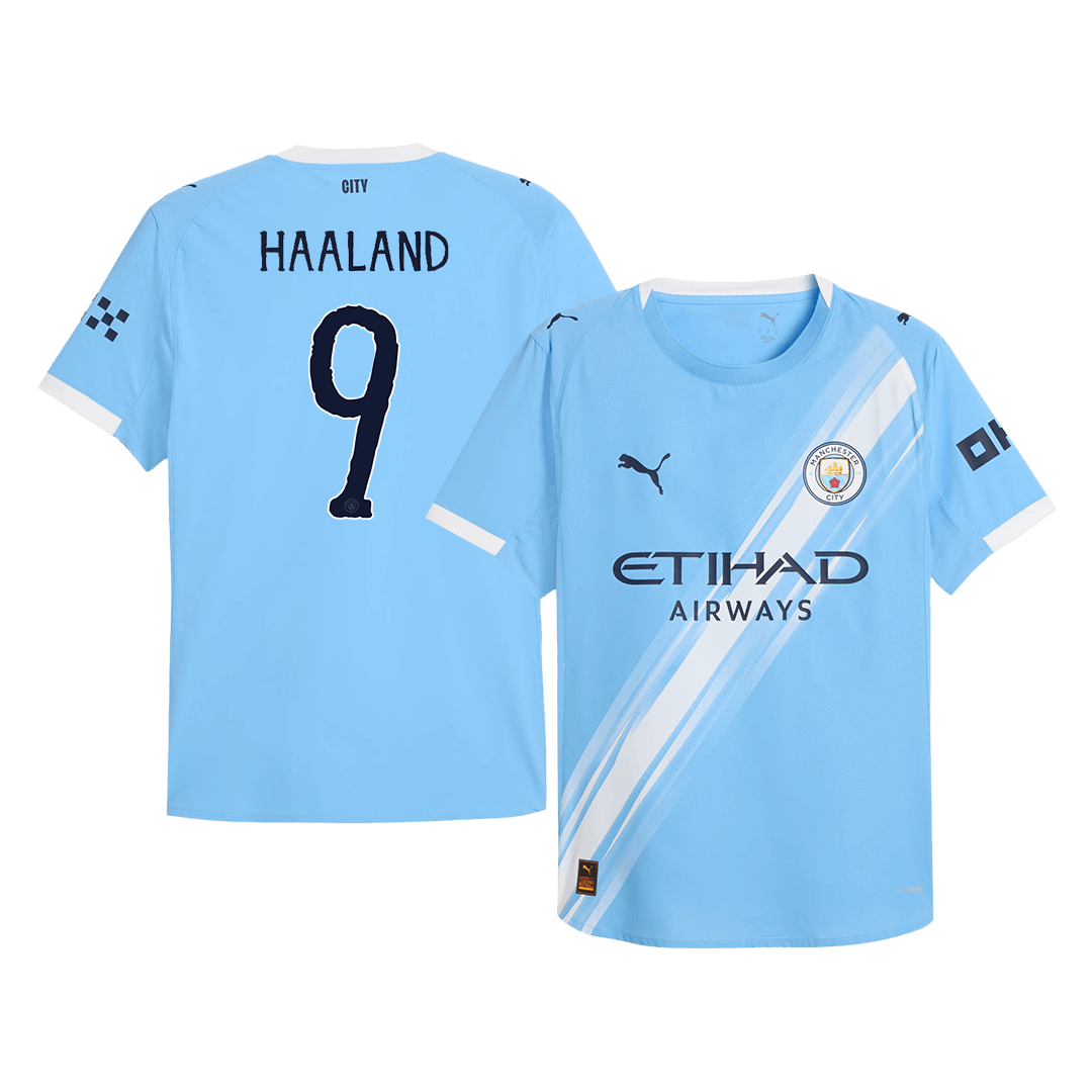 HAALAND #9 Manchester City Hjemme Herrer Matchdrakt 2025/26 – Klubb-VM