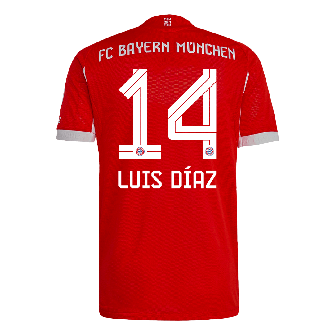 LUIS DÍAZ #14 Bayern Munich Hjemme Herrer Matchdrakt 2025/26