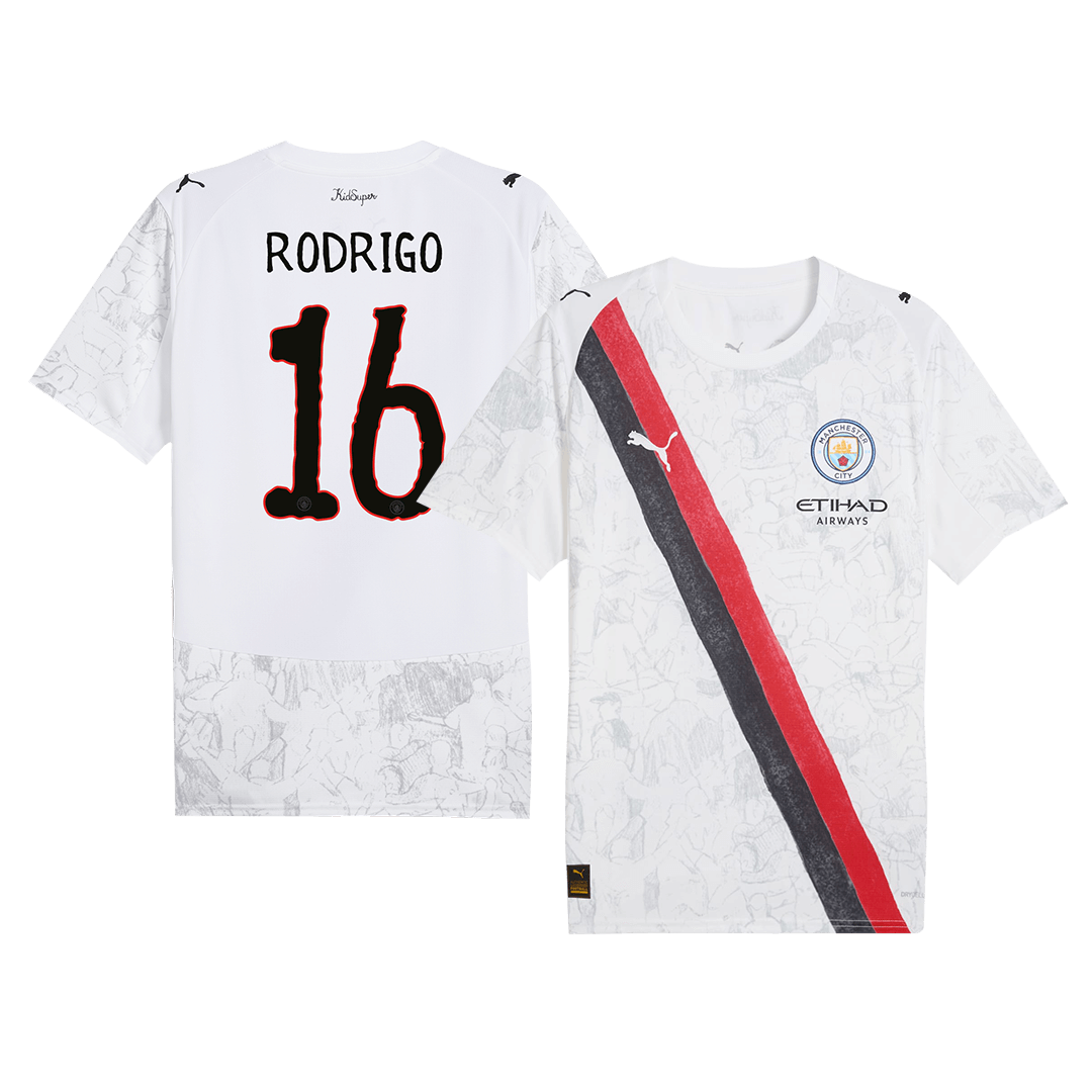 RODRIGO #16 Manchester City KidSuper Herrer Fan-drakt 2025/26 – Klubb-VM