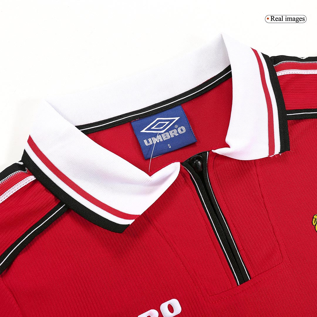 Manchester United 1998/99 Hjemme Retro drakt Langermet