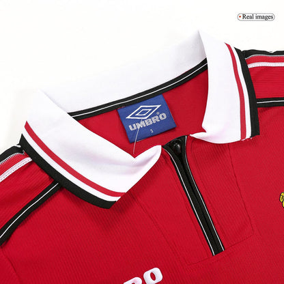 Manchester United 1998/99 Hjemme Retro drakt Langermet