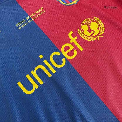 Barcelona MESSI #10 Barcelona 2008/09 Hjemme Retro drakt – UCL