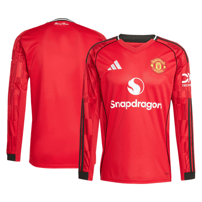 Manchester United Hjemme Herrer Fan-drakt 2025/26 Langermet