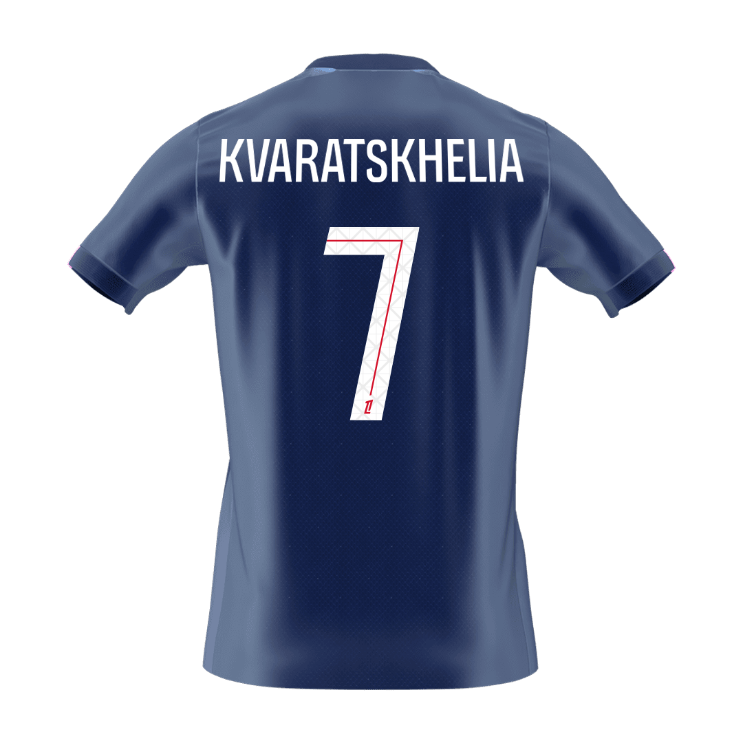 KVARATSKHELIA #7 PSG Hjemme Herrer Fan-drakt 2025/26
