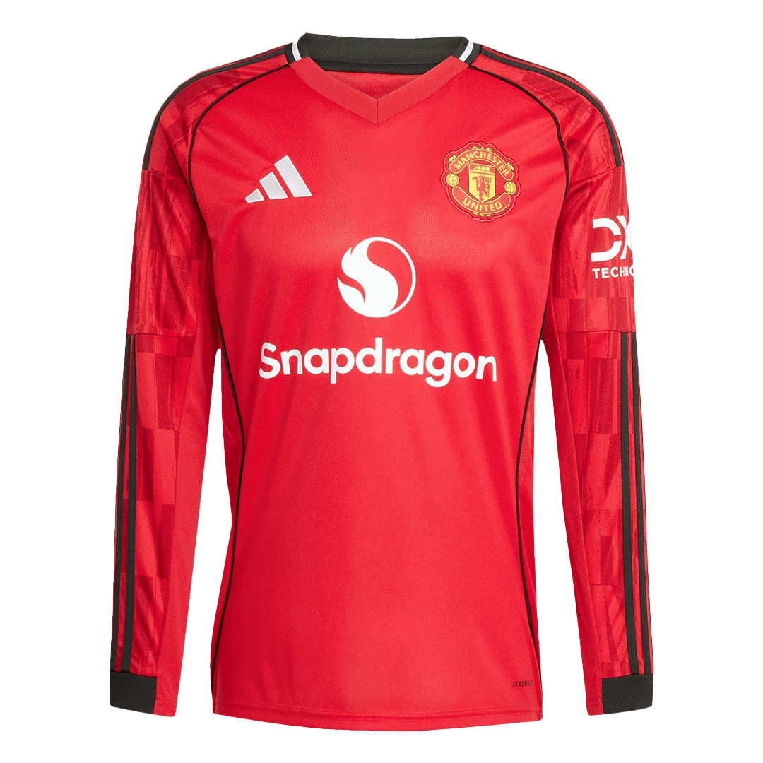 Manchester United Hjemme Herrer Fan-drakt 2025/26 Langermet
