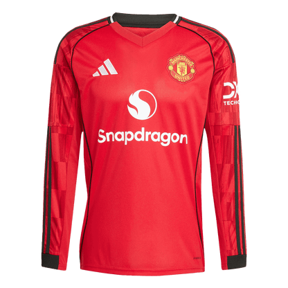 Manchester United Hjemme Herrer Fan-drakt 2025/26 Langermet