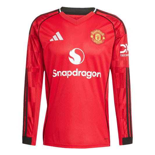 Manchester United Hjemme Herrer Fan-drakt 2025/26 Langermet