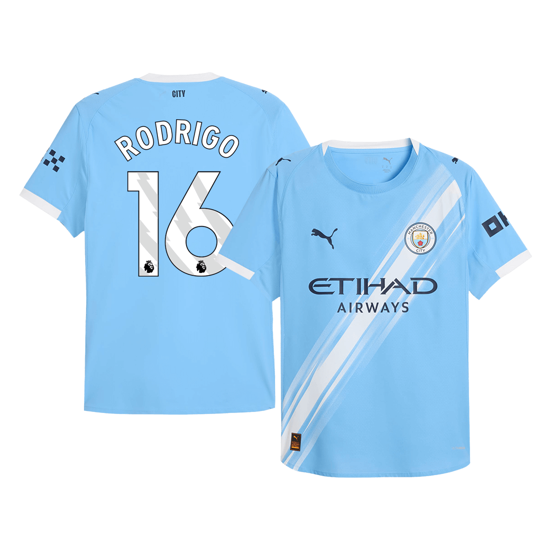 RODRIGO #16 Manchester City Hjemme Herrer Matchdrakt 2025/26