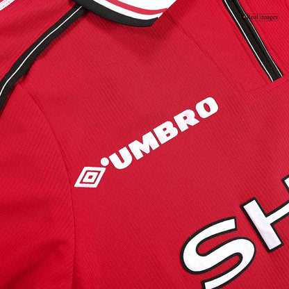 Manchester United 1998/99 Hjemme Retro drakt Langermet