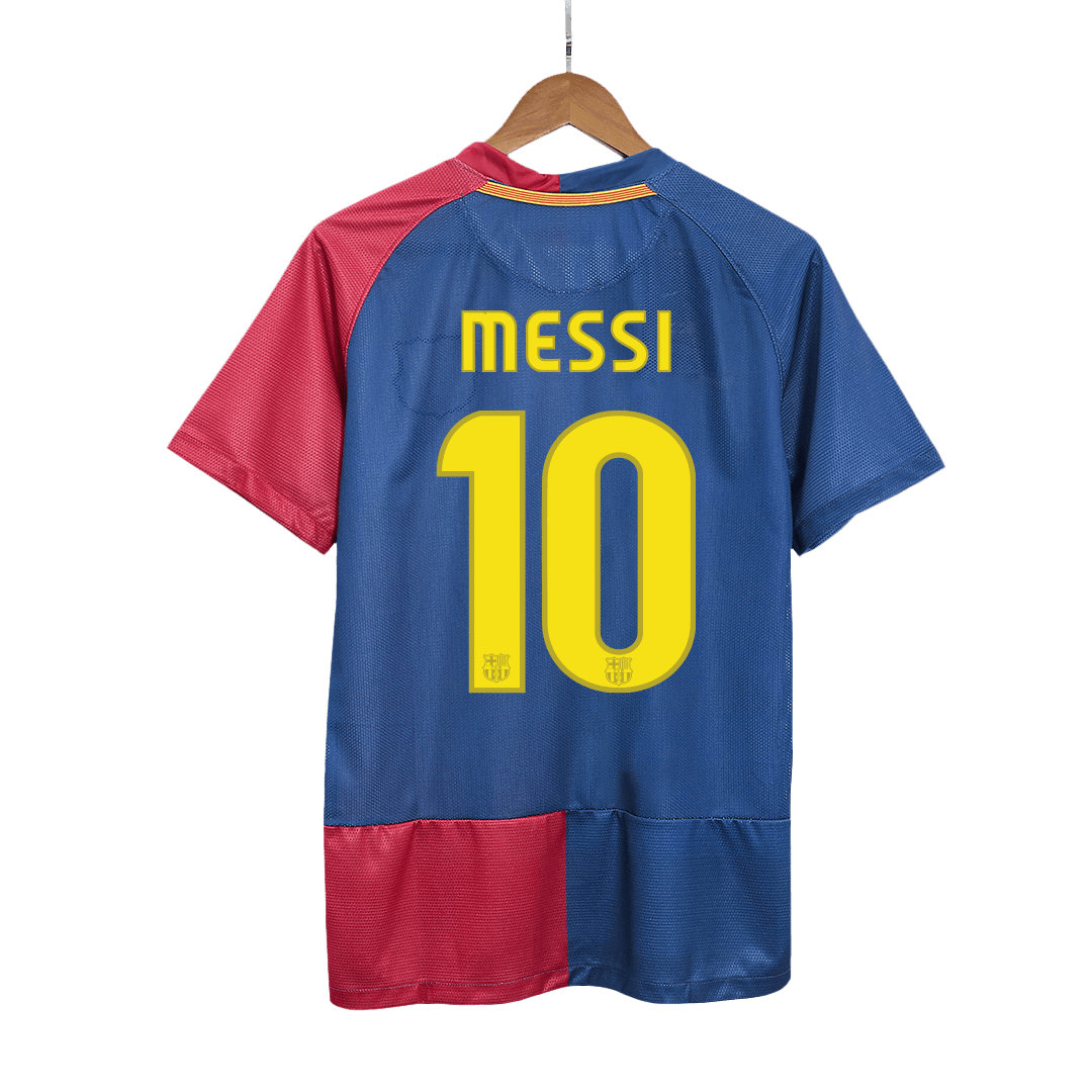 Barcelona MESSI #10 Barcelona 2008/09 Hjemme Retro drakt – UCL