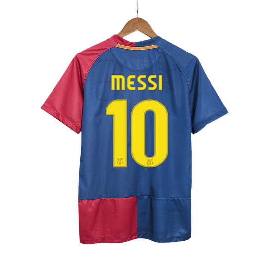 Barcelona MESSI #10 Barcelona 2008/09 Hjemme Retro drakt – UCL