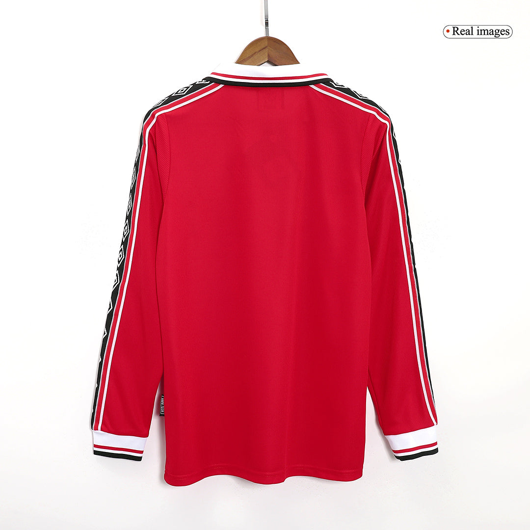 Manchester United 1998/99 Hjemme Retro drakt Langermet