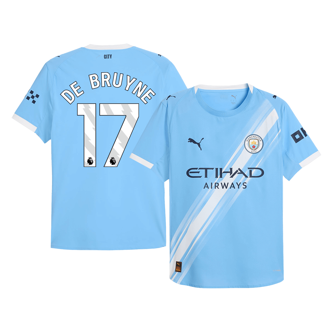 DE BRUYNE #17 Manchester City Hjemme Herrer Matchdrakt 2025/26