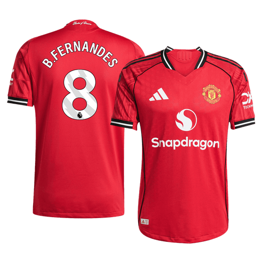 B.FERNANDES #8 Manchester United Hjemme Herrer Matchdrakt 2025/26