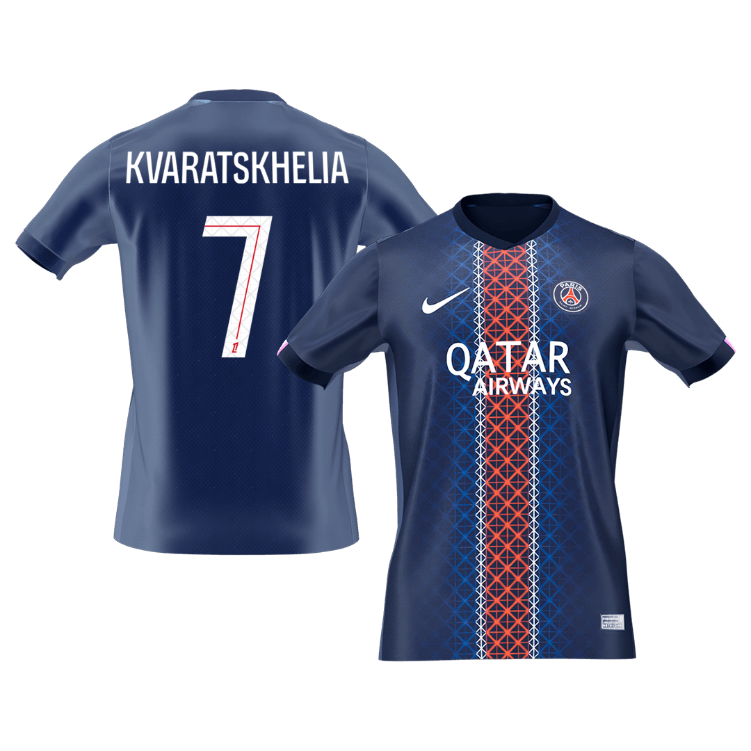 KVARATSKHELIA #7 PSG Hjemme Herrer Fan-drakt 2025/26