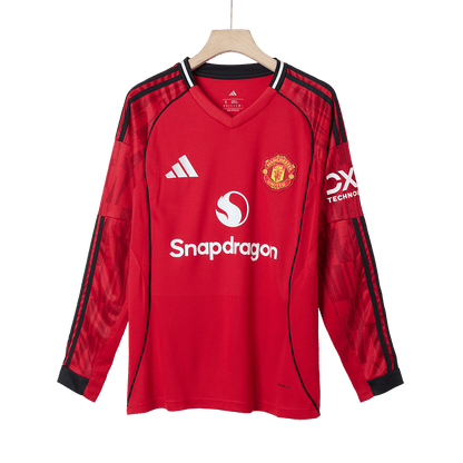 Manchester United Hjemme Herrer Fan-drakt 2025/26 Langermet