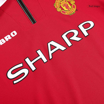 Manchester United 1998/99 Hjemme Retro drakt Langermet