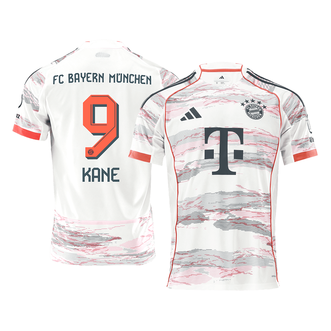 KANE #9 Bayern Munich Borte Hvit Herrer Fan-drakt 2025/26