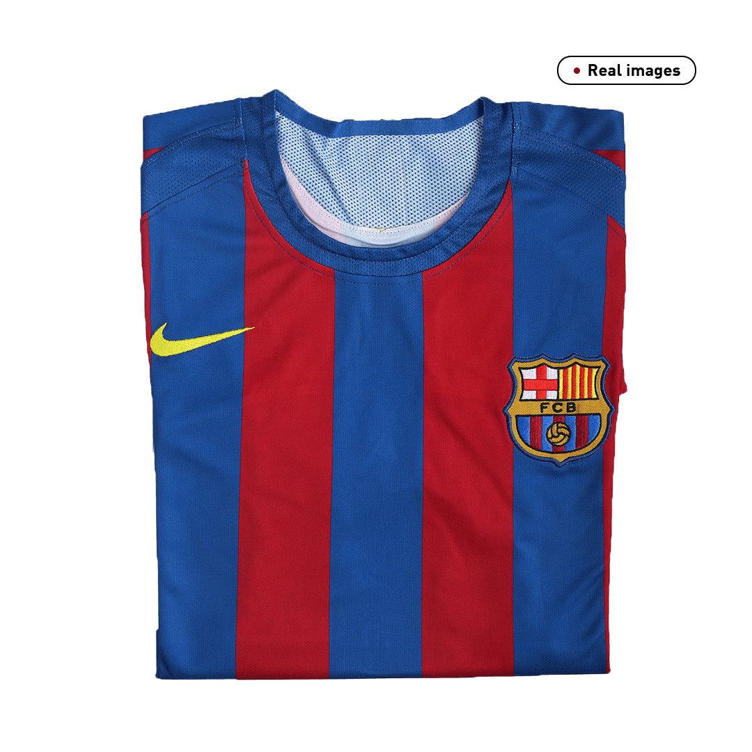 Barcelona Ronaldinho #10 Barcelona 2005/06 Hjemme Retro drakt – UCL-finale
