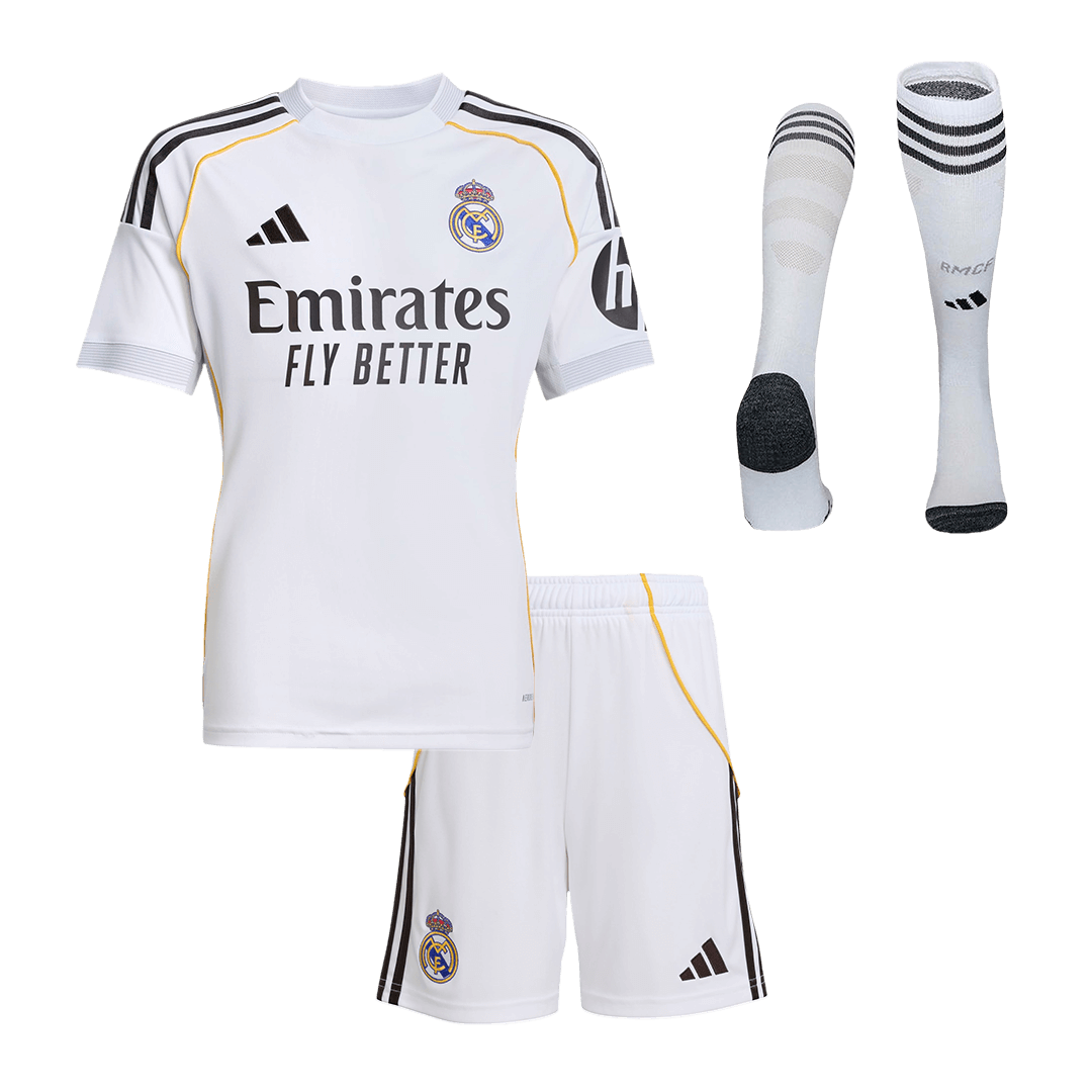 Real Madrid Hjemme Barn Draktsett 2025/26 – Trøye + Shorts + Strømper