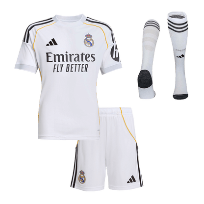 Real Madrid Hjemme Barn Draktsett 2025/26 – Trøye + Shorts + Strømper