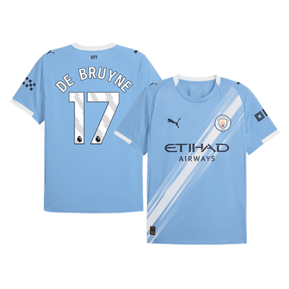 DE BRUYNE #17 Manchester City Hjemme Herrer Fan-drakt 2025/26
