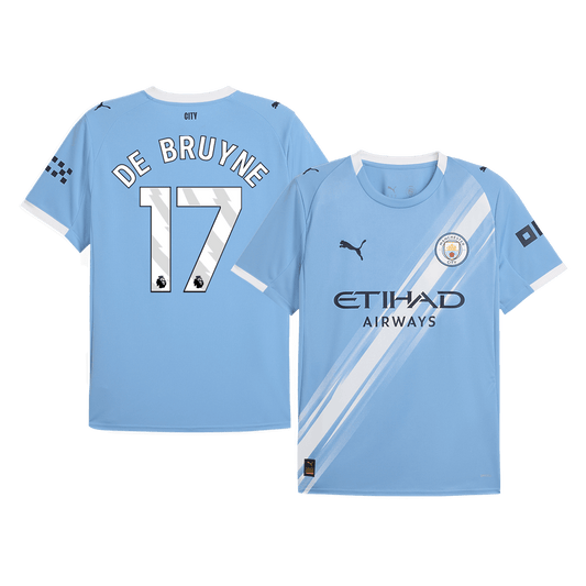DE BRUYNE #17 Manchester City Hjemme Herrer Fan-drakt 2025/26