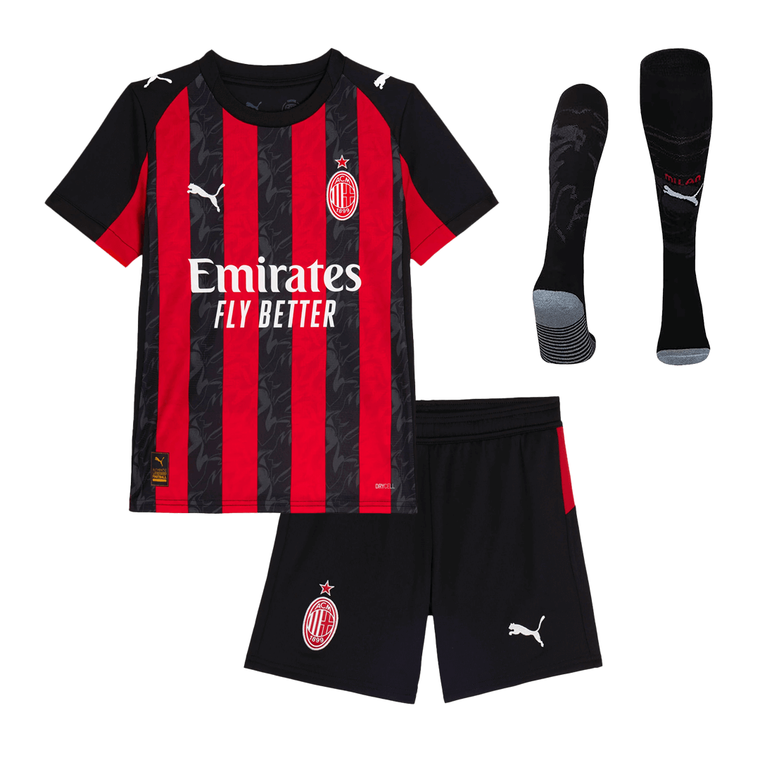 AC Milan Hjemme Barn Draktsett 2025/26 – Trøye + Shorts + Strømper