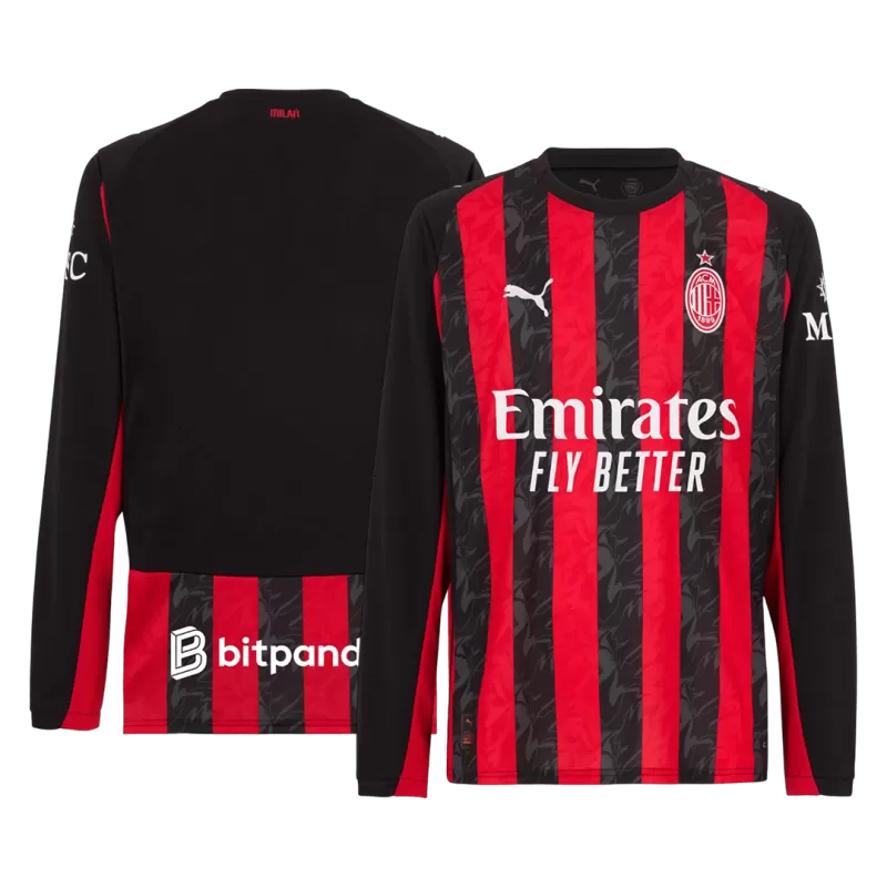 AC Milan Hjemme Herrer Fan-drakt 2025/26 Langermet