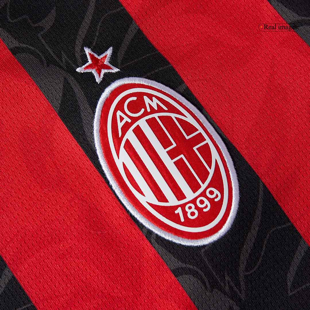 GIMENEZ #7 AC Milan Hjemme Rød og Svart Herrer Fan-drakt 2025/26